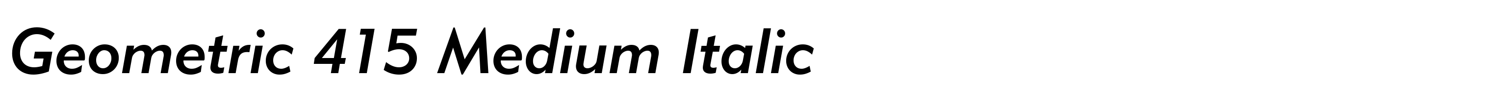 Geometric 415 Medium Italic